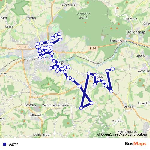 Ast2 bus Line Map