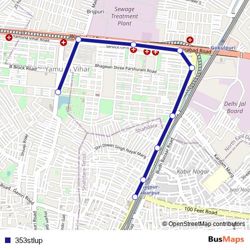 353stlup bus Line Map