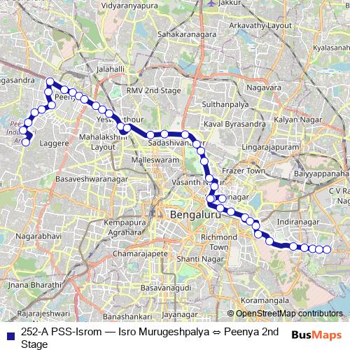 252-A PSS-Isrom bus Line Map