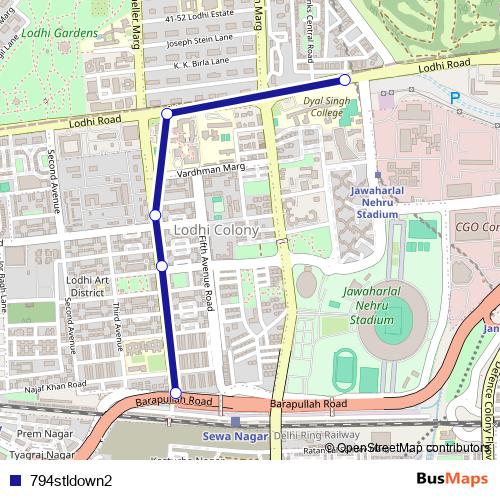 794stldown2 bus Line Map