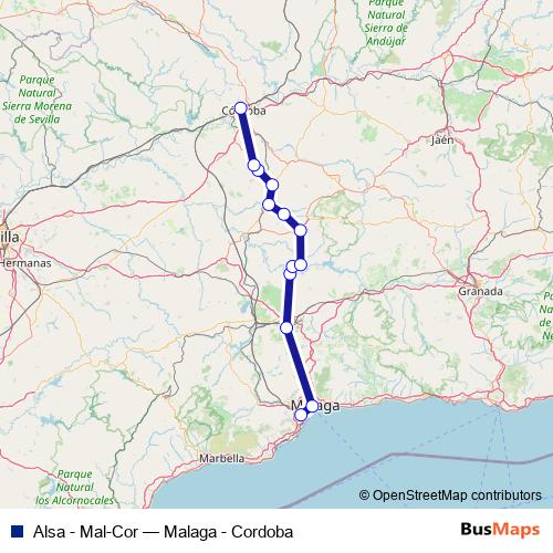 Alsa - Mal-Cor bus Line Map