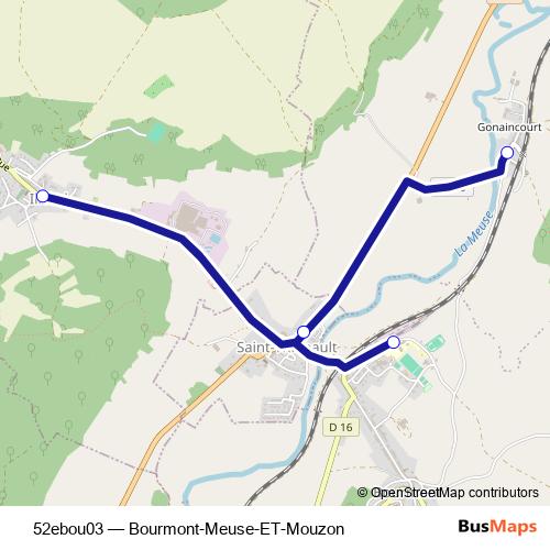 52ebou03 bus Line Map