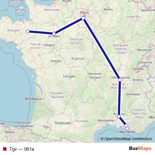 Tgv rail Line Map