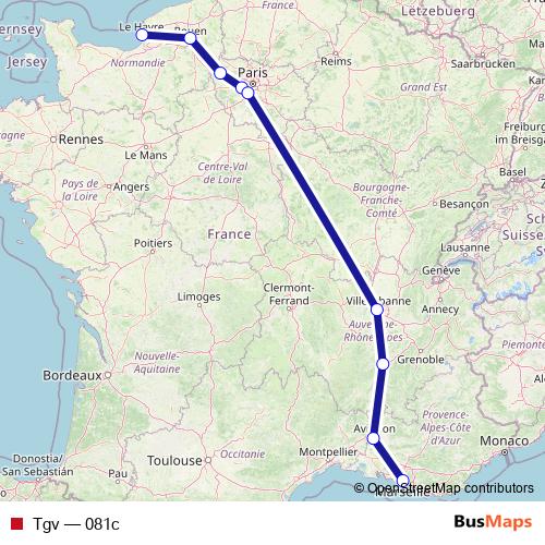 Tgv rail Line Map