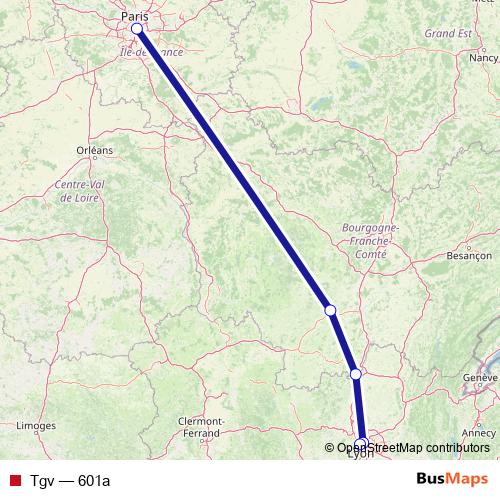 Tgv rail Line Map