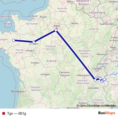 Tgv rail Line Map