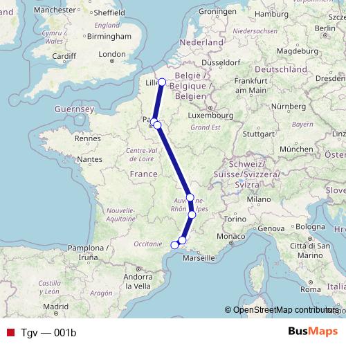 Tgv rail Line Map