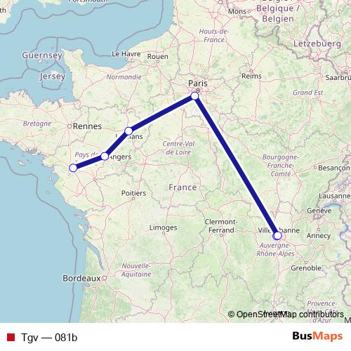 Tgv rail Line Map