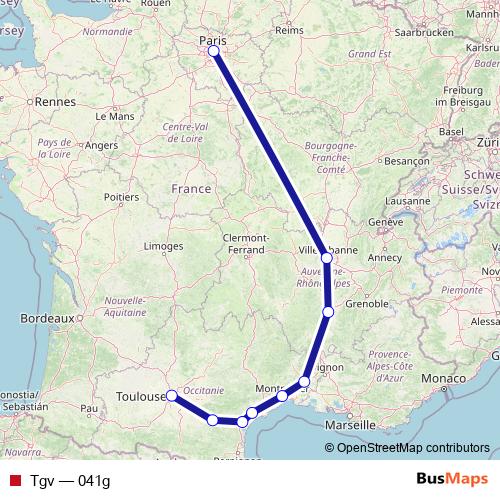 Tgv rail Line Map