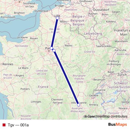 Tgv rail Line Map