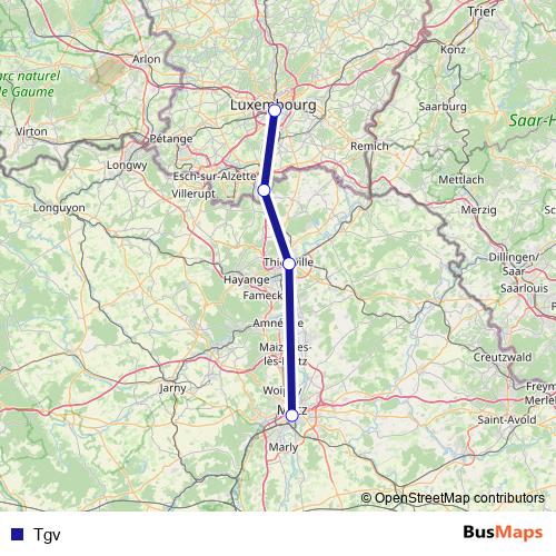 Tgv rail Line Map
