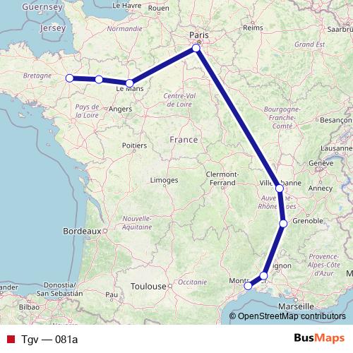 Tgv rail Line Map