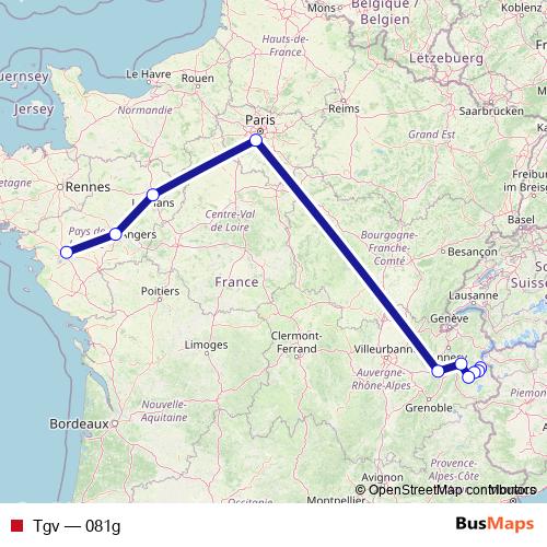 Tgv rail Line Map