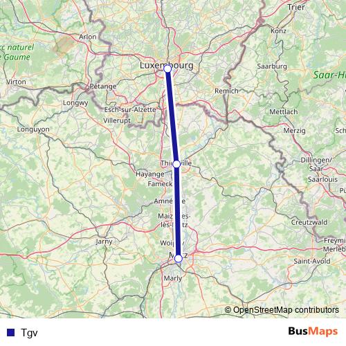 Tgv rail Line Map