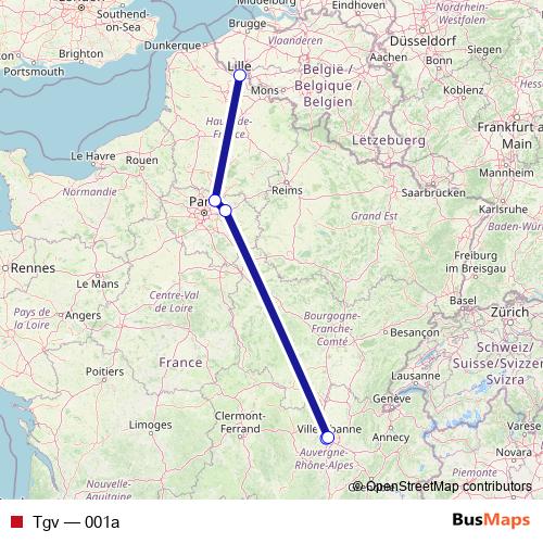 Tgv rail Line Map