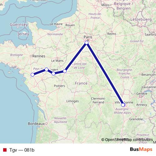 Tgv rail Line Map