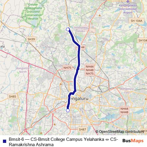 Bmsit-6 bus Line Map