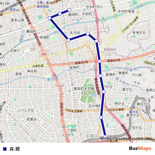 森.郷 bus Line Map