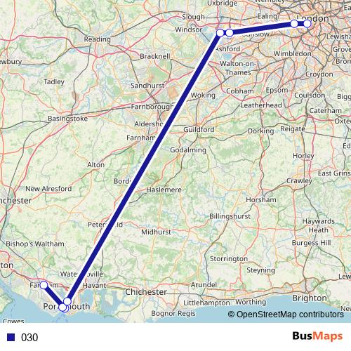 030 bus Line Map