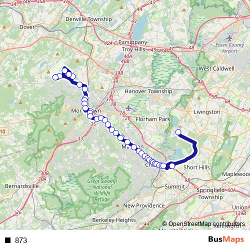 873 bus Line Map