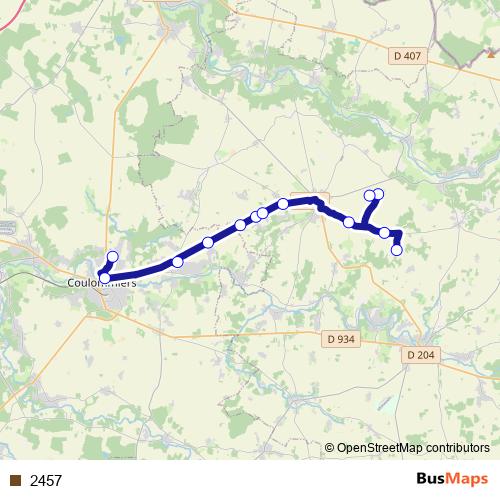2457 bus Line Map