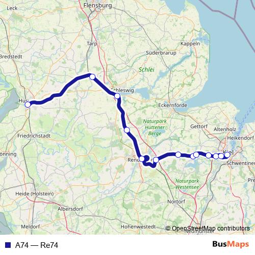 A74 rail Line Map