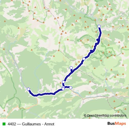 4402 bus Line Map