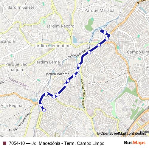7054-10 bus Line Map