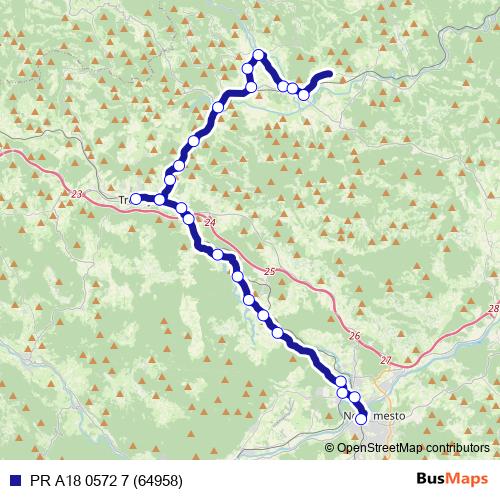 PR A18 0572 7 (64958) bus Line Map