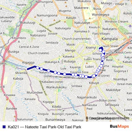 Ka021 bus Line Map