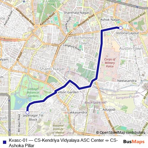Kvasc-01 bus Line Map