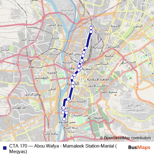 CTA 170 bus Line Map