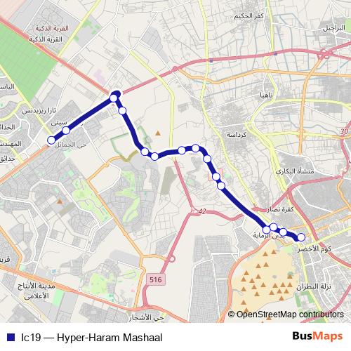 Ic19 bus Line Map