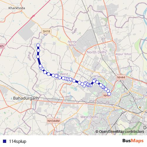 114splup bus Line Map