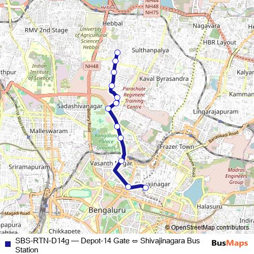 SBS-RTN-D14g bus Line Map