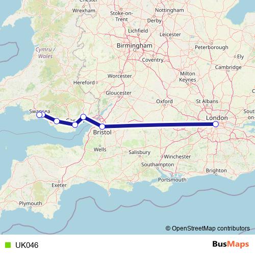 UK046 bus Line Map