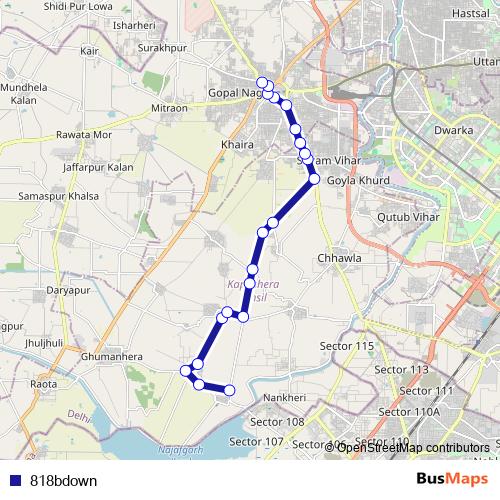818bdown bus Line Map