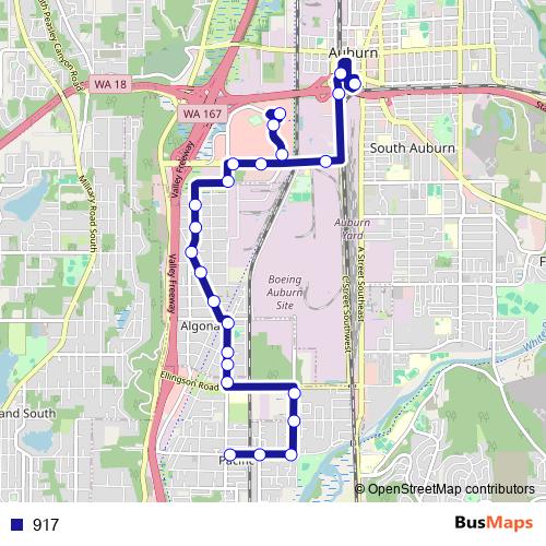 917 bus Line Map