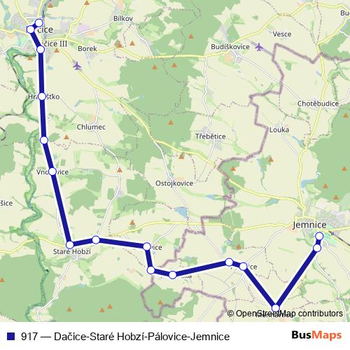 917 bus Line Map