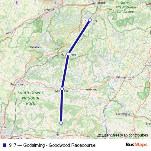917 bus Line Map