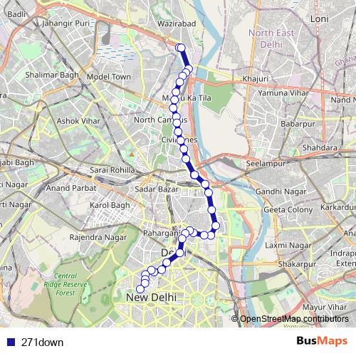 271down bus Line Map