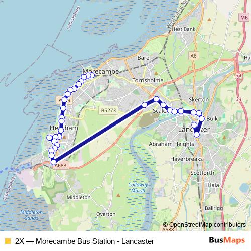 2X bus Line Map