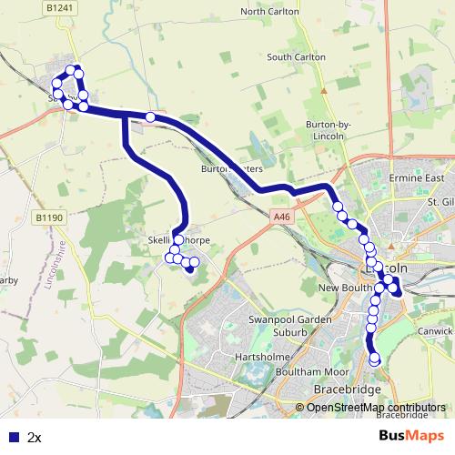 2x bus Line Map