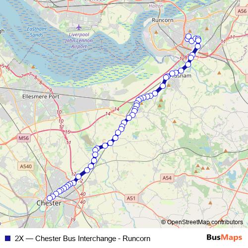 2X bus Line Map