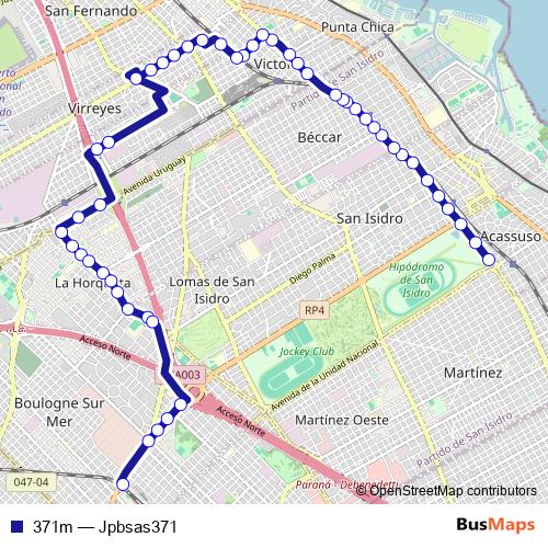371m bus Line Map
