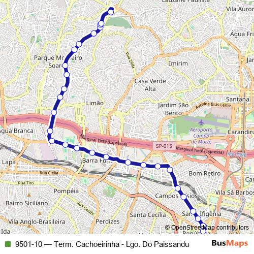 9501-10 bus Line Map