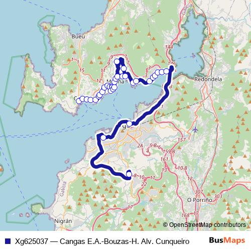 Xg625037 bus Line Map