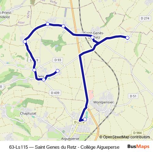 63-Ls115 bus Line Map