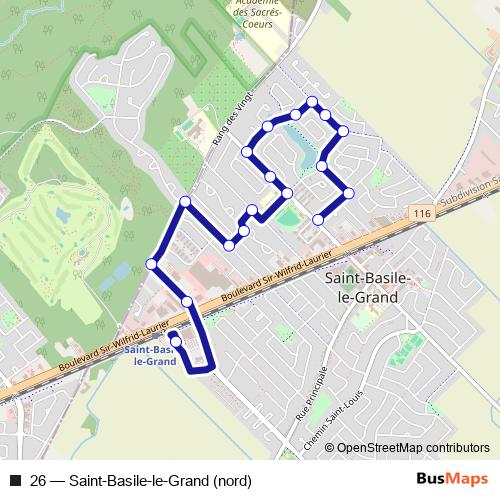 26 bus Line Map