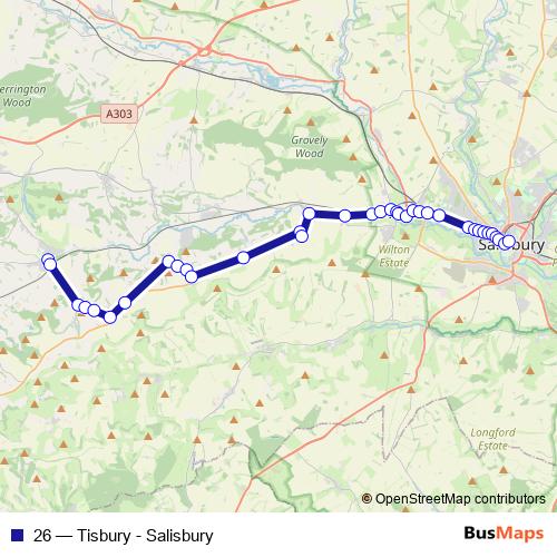 26 bus Line Map